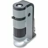 Carson Optical MP-250 MicroFlip 100-250x LED/UV lighted Pocket Microscope w/ Smartphone Adapter Clip - Pkg Qty 2