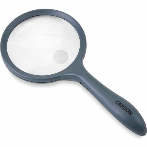 Carson Optical HM-44 LED Lighted Hand-Held 2x Magnifier with 4.5x Spot Lens - Pkg Qty 3