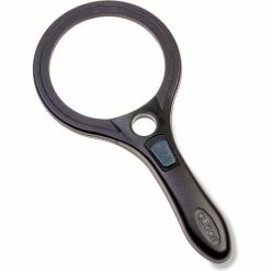 Carson Optical Carson Lume Series COB LED Magnifier, 3.5" with 2.5x / 7x Magnification, Black