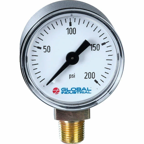 Global Industrial 2-1/2" Pressure Gauge, 600 PSI, 1/4" NPT LM, Plastic - Image 2