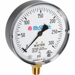 Global Industrial™ 4" Pressure Gauge, 300 PSI, 1/4" NPT, Polycarbonate