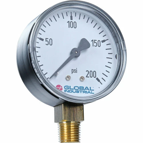 Global Industrial 2" Pressure Gauge, 60 PSI, 1/4" NPT LM, Steel - Image 5