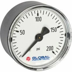 Global Industrial™ 2-1/2" Pressure Gauge, 30 PSI/KPA, 1/4" NPT CBM, Plastic