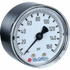 Global Industrial™ 2" Pressure Gauge, 60 PSI, 1/4" NPT CBM, Steel