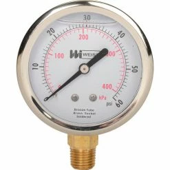 Weiss Instruments 2 1/2" dial, liquid filled, 1/4" NPT bottom, 0-60 PSI