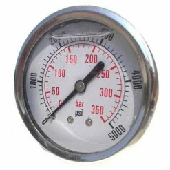 Dynamic Fluid Components Dynamic 2 1/2 " Fluid Glycerine Filled Pressure Gage Center Back 200 PSI