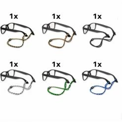 Carson Optical Carson Paracord Eyewear Retainers, Assorted Color, Pack of 6