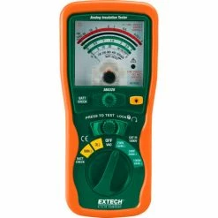 Extech 380320 Analog Insulation Tester, Green/Orange, 0 to 600V, 7.9"L