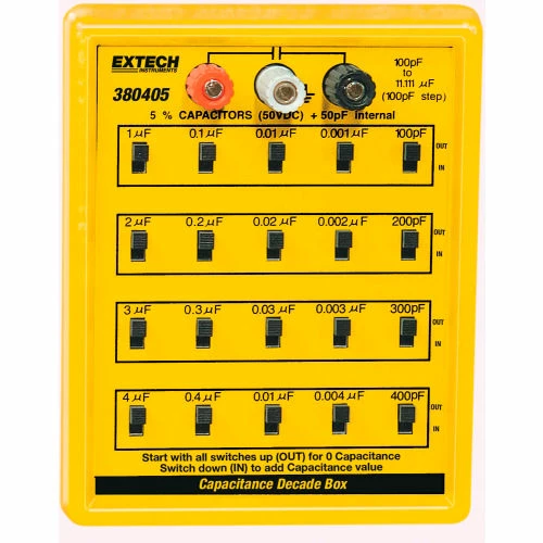 Extech 380405 Capacitance Decade Box, 50VDC