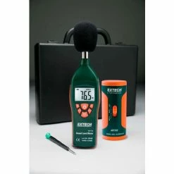 Extech 407732-KIT Low/High Range Sound Level Meter Kit, Plastic, 9V battery