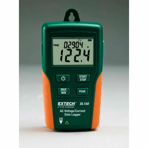 Extech DL150 True RMS AC Voltage/Current Datalogger, Green/Orange, Case Included