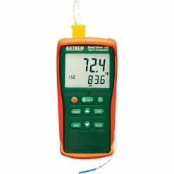 Extech EA11A-NIST Single Input Thermometer, Orange/Green NIST Certified