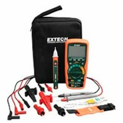Extech EX505-K Heavy Duty Industrial MultiMeter Kit, Orange/Green, Case Included, AC Capable