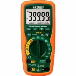 Extech EX530 Precision True RMS Industrial MultiMeter, Green/Orange