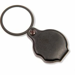 Carson Optical Carson Slide-Open Glass Magnifier, 2", 4x with Built-in Sliding Case, Black