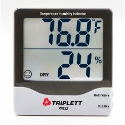 Tripplet Triplett Humidity & Temperature Indicator, 10 to 99%RH, 32 to 122°F
