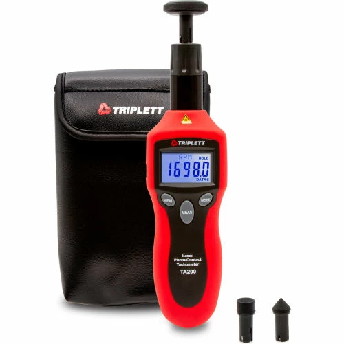 Tripplet Triplett Contact and Laser Photo Tachometer, 8-1/4' Max Target Distance