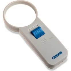 Carson Optical Carson Illuminated Hand-Held Aspheric Magnifier, 2.5", 5x LED Lighted, White