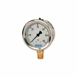 Wika Instruments 2.5" Type 213.53 160PSI/BAR Gauge - 1/4" NPT LM Stainless Steel