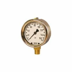 Wika Instruments 2.5" Type 213.40 5,000PSI Gauge - 7/16-20 SAE LM Forged Brass